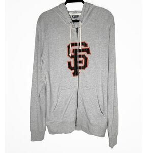 Gear For Sports Mens San Francisco Giants Full Zip Lightweight Hoodie Sweatshirt